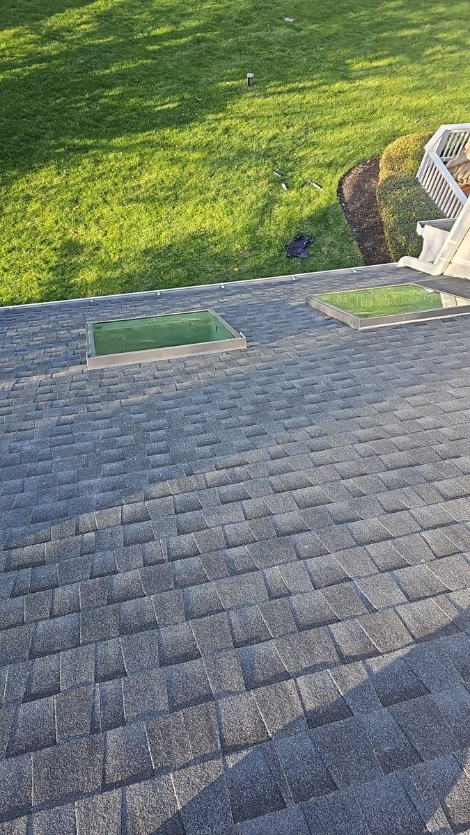 New GAF Timberline HDZ shingles and new skylights on the same roof face